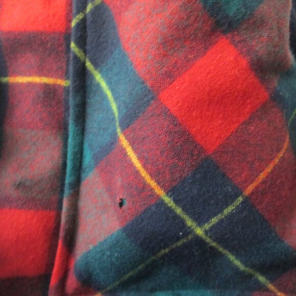 Housecoat Robe Vintage MCM 50s PENDLETON Red Tartan Plaid Belted Women's Size L - Picture 8 of 8